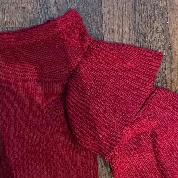 Endless Rose Red Off-Shoulder Ruffle Top - Picture 3 of 4